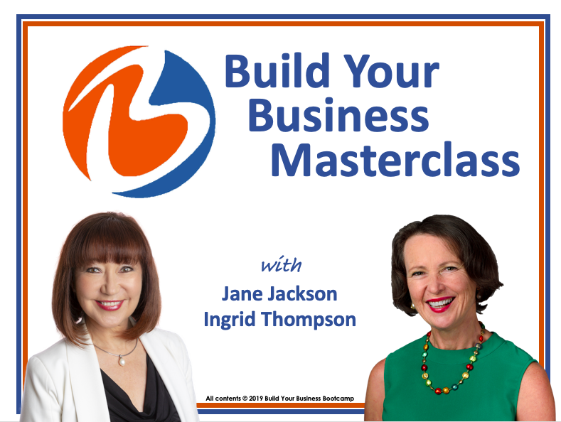 Jane Jackson, Ingrid Thompson, career coach, business coach, build your business, masterclass, build your business masterclass
